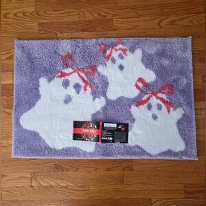Halloween Lavendar Ghost Riviera Home Bath Mat NEW